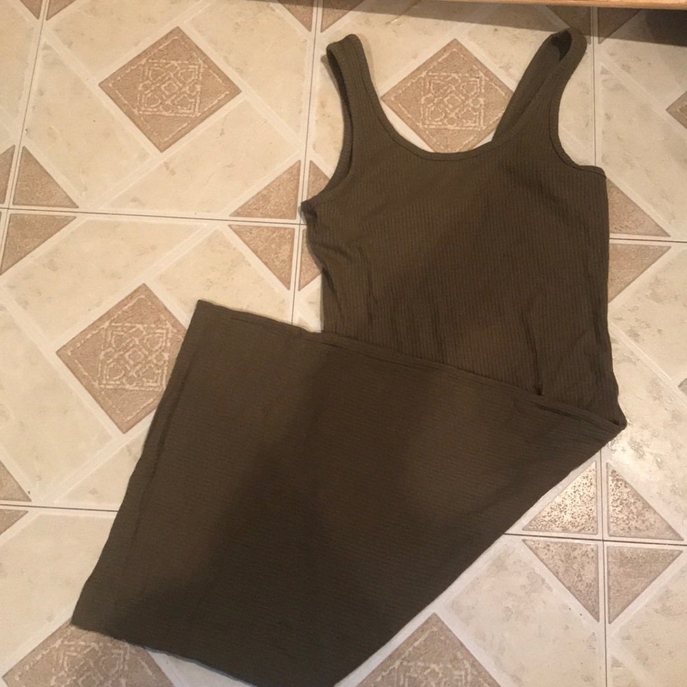 An army green dress